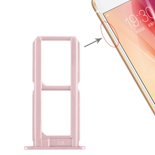 For Vivo X7 2 x SIM Card Tray (Rose Gold)