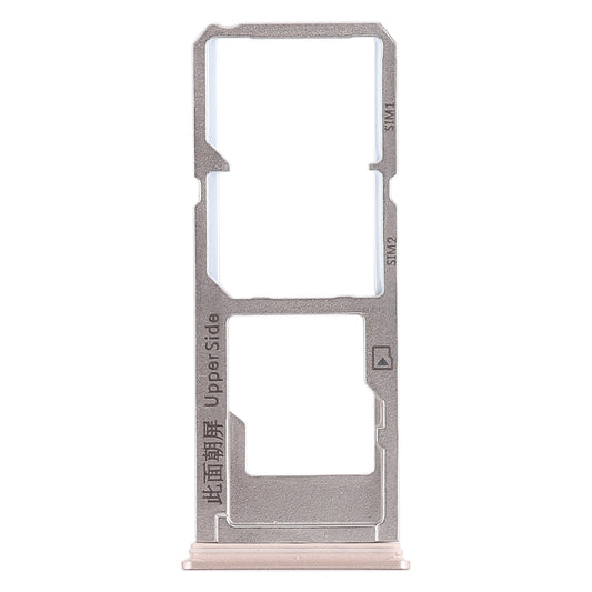 For Vivo Y53 2 x SIM Card Tray + Micro SD Card Tray (Gold)