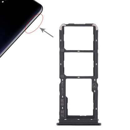 For Vivo Y97 2 x SIM Card Tray + Micro SD Card Tray (Black)