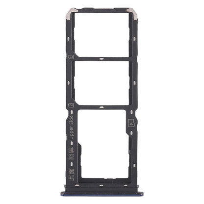 For Vivo Y97 2 x SIM Card Tray + Micro SD Card Tray (Blue)