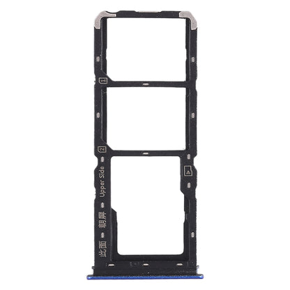 For Vivo Y93 2 x SIM Card Tray + Micro SD Card Tray (Blue)