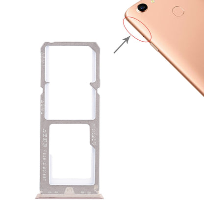 For OPPO A79 2 x SIM Card Tray + Micro SD Card Tray (Gold)
