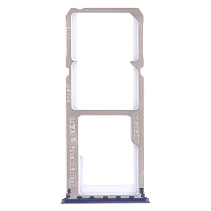 For OPPO A83 2 x SIM Card Tray + Micro SD Card Tray (Blue)