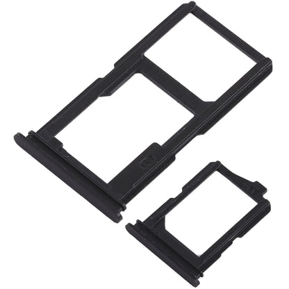 For Vivo Y66 2 x SIM Card Tray + Micro SD Card Tray (Black)