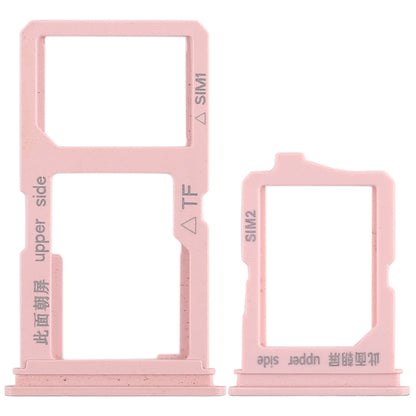 For Vivo Y66 2 x SIM Card Tray + Micro SD Card Tray (Rose Gold)