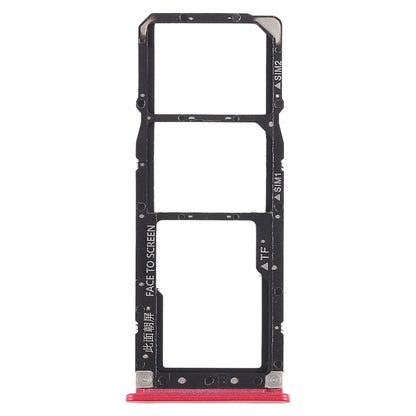 2 x SIM Card Tray + Micro SD Card Tray for Xiaomi Redmi 6 Pro(Red)