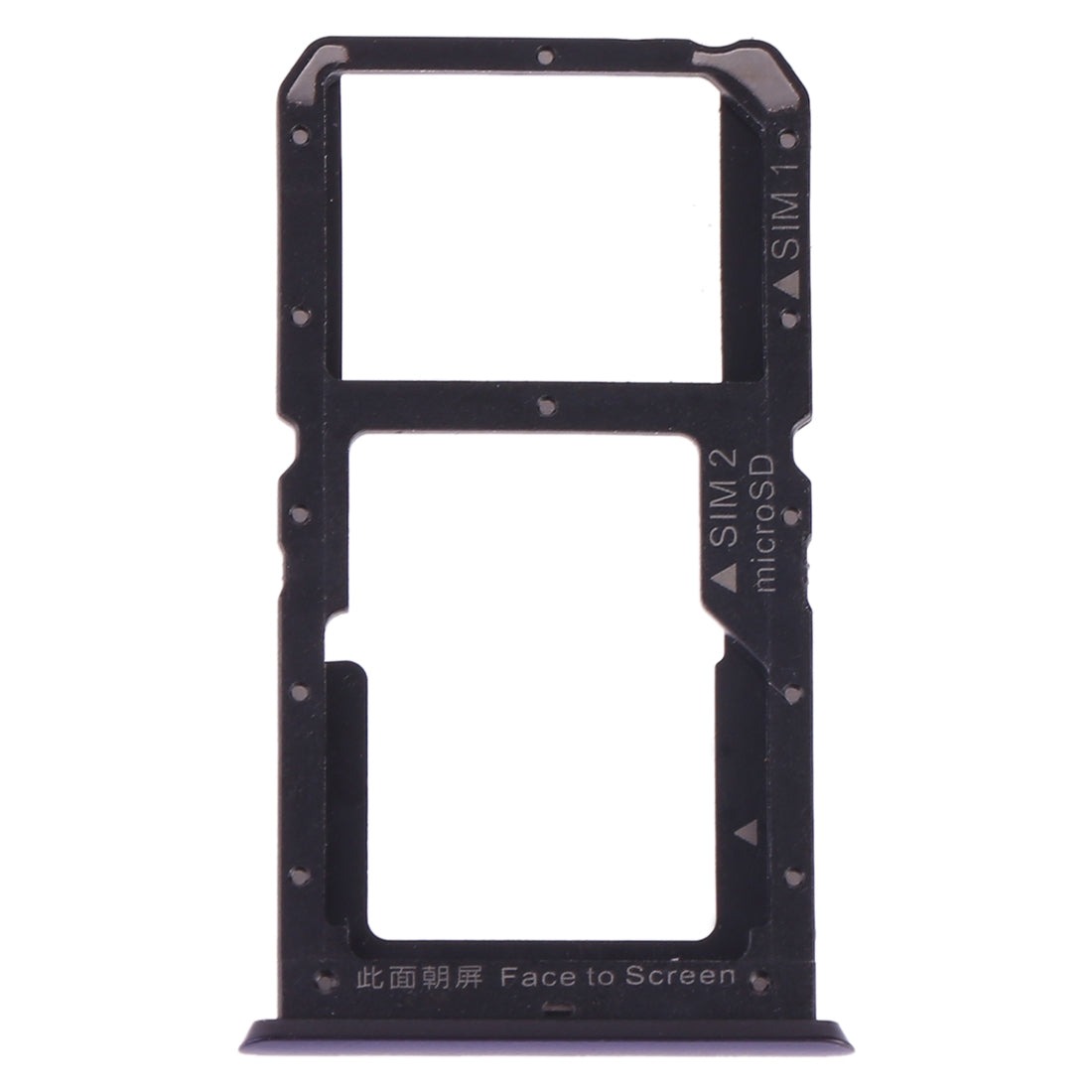 For OPPO A9 SIM Card Tray + SIM Card / Micro SD Card (Blue)