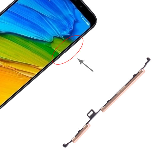 Power Button and Volume Control Button for Xiaomi Redmi 5 Plus(Gold)