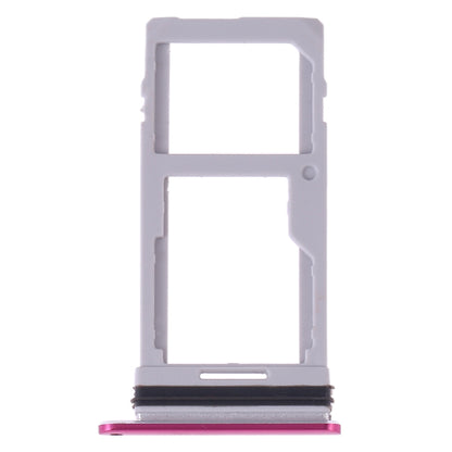 SIM Card Tray + SIM Card Tray / Micro SD Card Tray for LG G7 ThinQ G710 G710EM G710PM G710VMP G710ULM (Purplish Red)