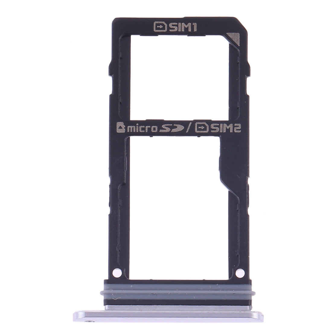 SIM Card Tray + SIM Card Tray / Micro SD Card Tray for LG V30 VS996 LS998U H933 LS998U (Silver)
