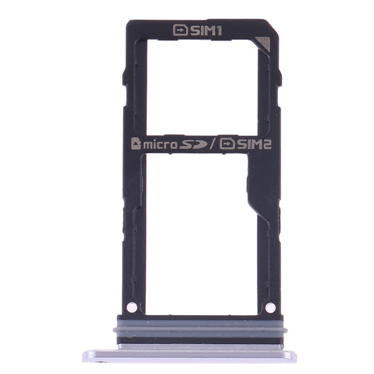 SIM Card Tray + SIM Card Tray / Micro SD Card Tray for LG V30 VS996 LS998U H933 LS998U (Silver)