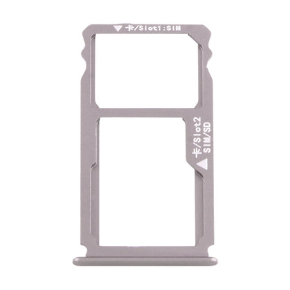 For Huawei Mate S Nano SIM Card Tray + Nano SIM / Micro SD Card Tray (Grey)
