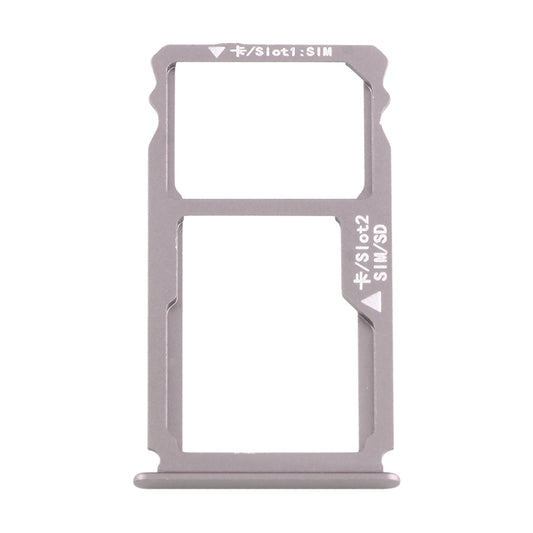 For Huawei Mate S Nano SIM Card Tray + Nano SIM / Micro SD Card Tray (Grey)