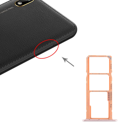 SIM Card Tray + SIM Card Tray + Micro SD Card Tray for Huawei Y5 (2019) (Gold)