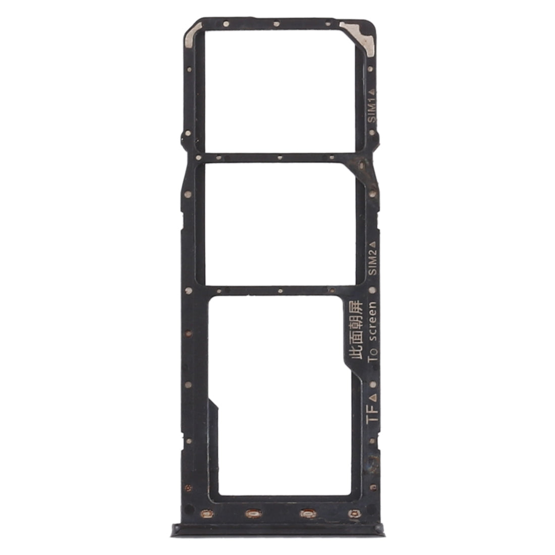 For OPPO Realme 3 Pro / Realme X Lite SIM Card Tray + SIM Card Tray + Micro SD Card Tray (Black)