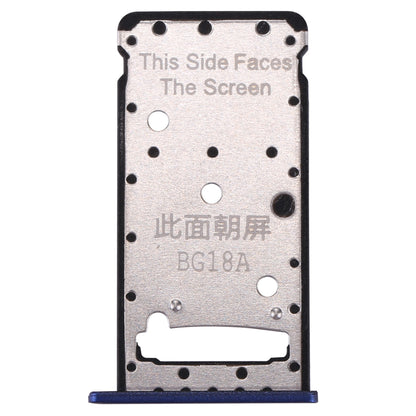 For Huawei Enjoy 7 Plus / Y7 Prime SIM Card Tray & SIM / Micro SD Card Tray(Dark Blue)