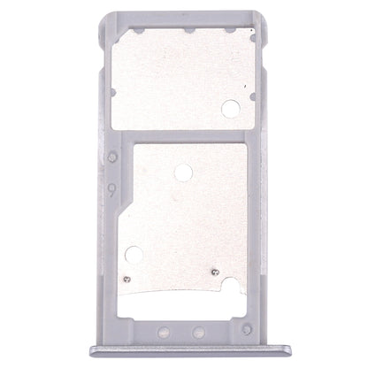 For Huawei Enjoy 7 Plus / Y7 Prime SIM Card Tray & SIM / Micro SD Card Tray(Silver)