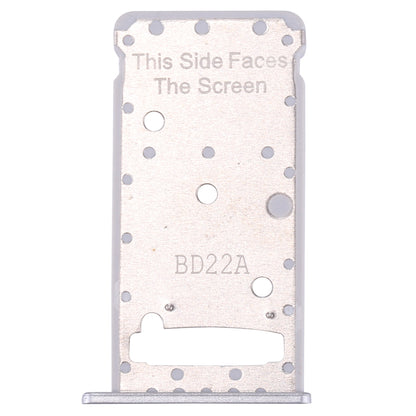 For Huawei Enjoy 7 Plus / Y7 Prime SIM Card Tray & SIM / Micro SD Card Tray(Silver)