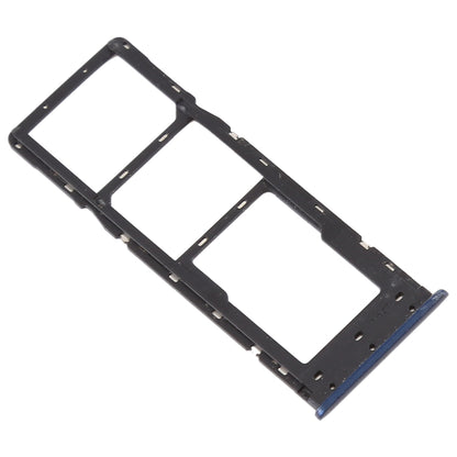 For Infinix X627 Smart 3 Plus SIM Card Tray + SIM Card Tray + Micro SD Card Tray (Blue)