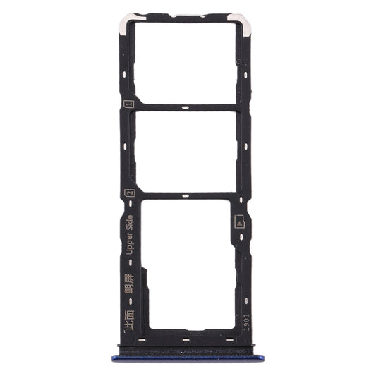 For Vivo U3x / U10 SIM Card Tray + SIM Card Tray + Micro SD Card Tray (Blue)