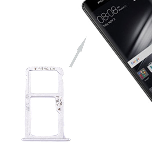 For Huawei Mate 9 SIM Card Tray & SIM / Micro SD Card Tray(White)