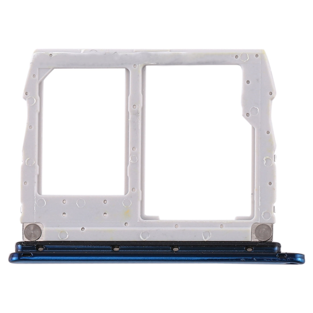SIM Card Tray + Micro SD Card Tray for LG K40 / K12 Plus / X4 (2019) / X420EM / X420BMW / X420HM / X420 / X420N (Blue)