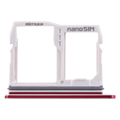 SIM Card Tray + Micro SD Card Tray for LG V40 ThinQ (Red)