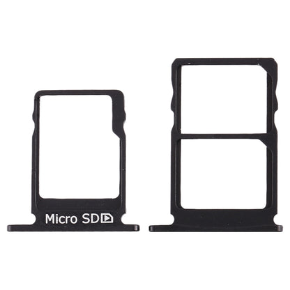 SIM Card Tray + SIM Card Tray + Micro SD Card Tray for Nokia 5 / N5 TA-1024 TA-1027 TA-1044 TA-1053 (Black)