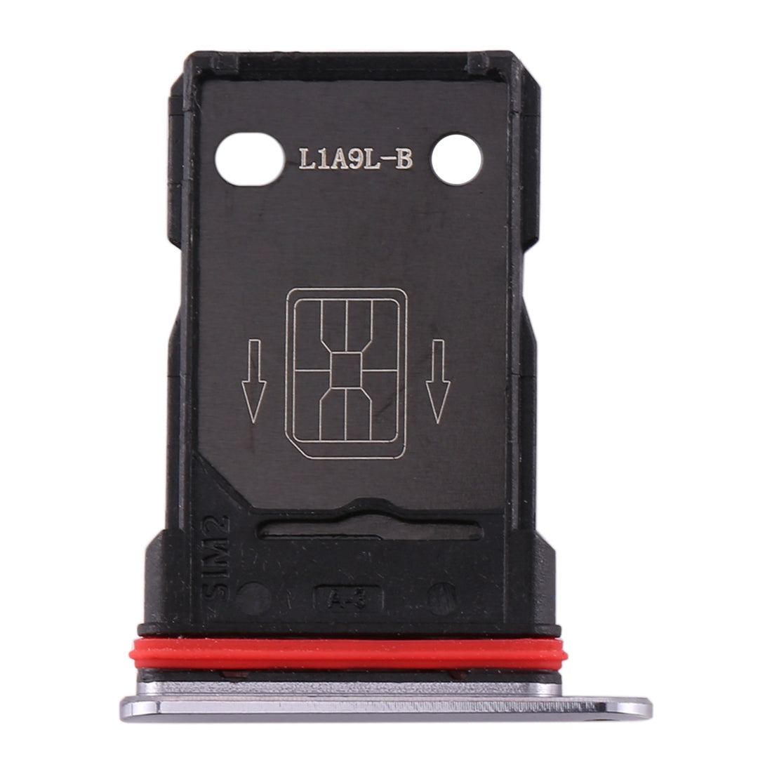For OnePlus 7T SIM Card Tray + SIM Card Tray (Silver)