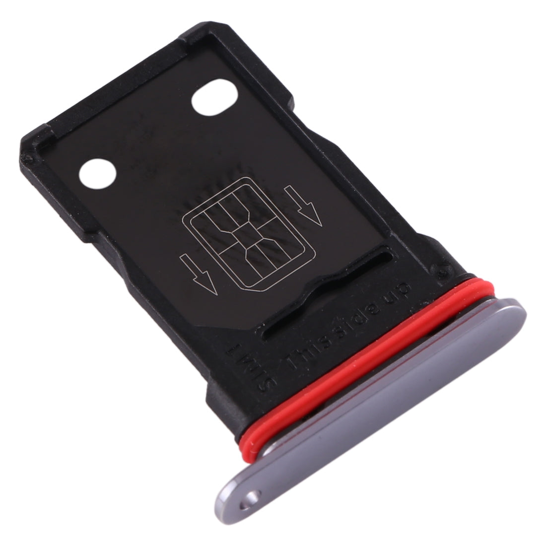 For OnePlus 7T SIM Card Tray + SIM Card Tray (Silver)