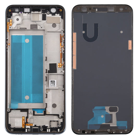 Front Housing LCD Frame Bezel Plate for LG K40 / K12+ K12 Plus / X4 2019 X420EM X420BMW X420EMW X420HM X420 X420N (Single SIM Version)(Silver)