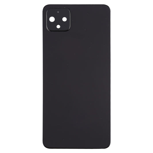 Battery Back Cover with Camera Lens Frame for Google Pixel 4(Black)