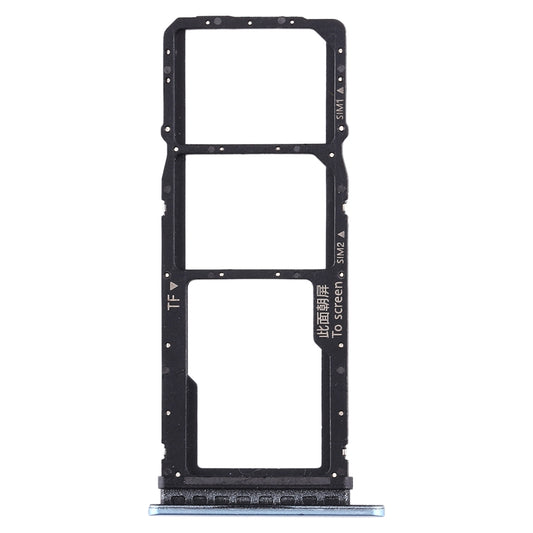 SIM Card Tray + SIM Card Tray + Micro SD Card Tray for Huawei Enjoy 10 / Honor Play 3 (Blue)