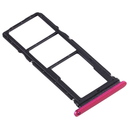 SIM Card Tray + SIM Card Tray + Micro SD Card Tray for Huawei Enjoy 10 / Honor Play 3 (Purplish Red)