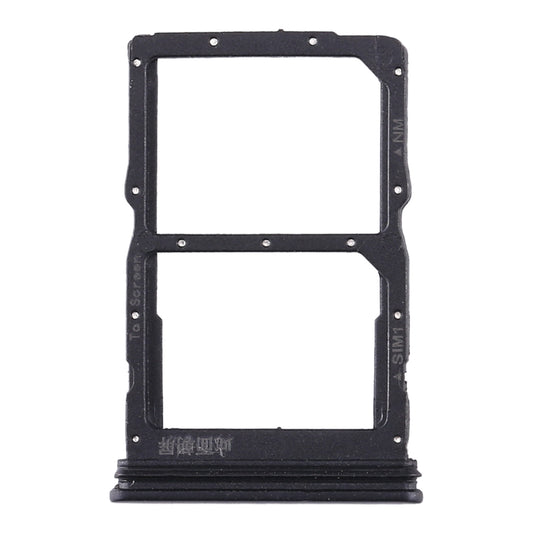 SIM Card Tray + NM Card Tray for Huawei Honor 30S / Nova 7 SE (Black)