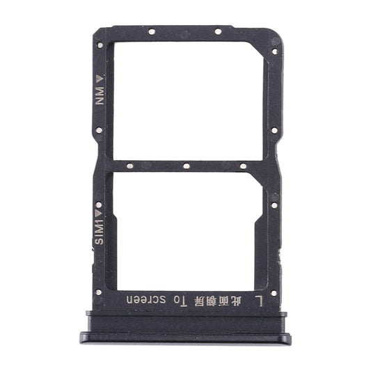 SIM Card Tray + NM Card Tray for Huawei Honor 20 Lite (Black)