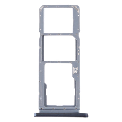 SIM Card Tray + SIM Card Tray + Micro SD Card Tray for Nokia 7.2 / 6.2 TA-1196 TA-1198 TA-1200 TA-1187 TA-1201(Silver)
