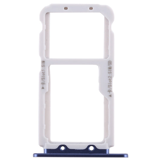 SIM Card Tray + SIM Card Tray / Micro SD Card for Huawei Honor View 10 / V10(Blue)
