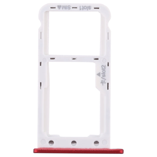 SIM Card Tray + SIM Card Tray / Micro SD Card for Huawei Enjoy 7 (Red)
