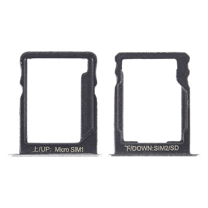 SIM Card Tray + SIM Card Tray / Micro SD Card for Huawei Enjoy 5s (Silver)