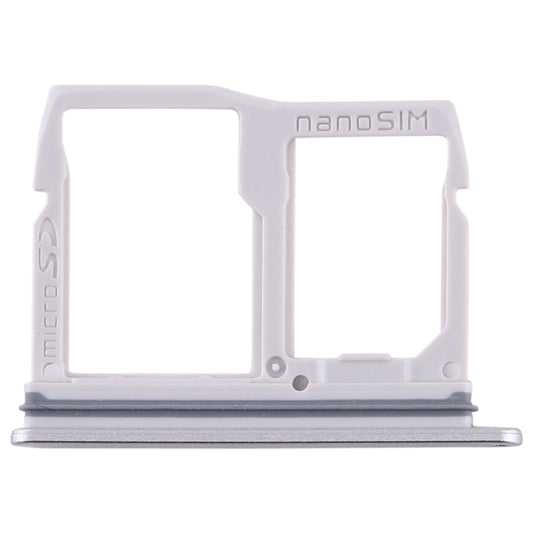 Nano SIM Card Tray + Micro SD Card Tray for LG Stylo 5 / Q720 LM-Q720MS LM-Q720TSW Q720CS (Silver)