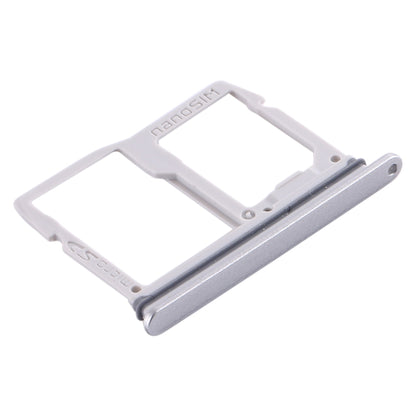 Nano SIM Card Tray + Micro SD Card Tray for LG Stylo 5 / Q720 LM-Q720MS LM-Q720TSW Q720CS (Silver)