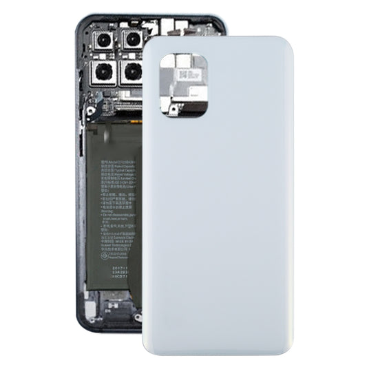 Glass Material Battery Back Cover for Xiaomi Mi 10 Lite 5G/Mi 10 Youth 5G(White)