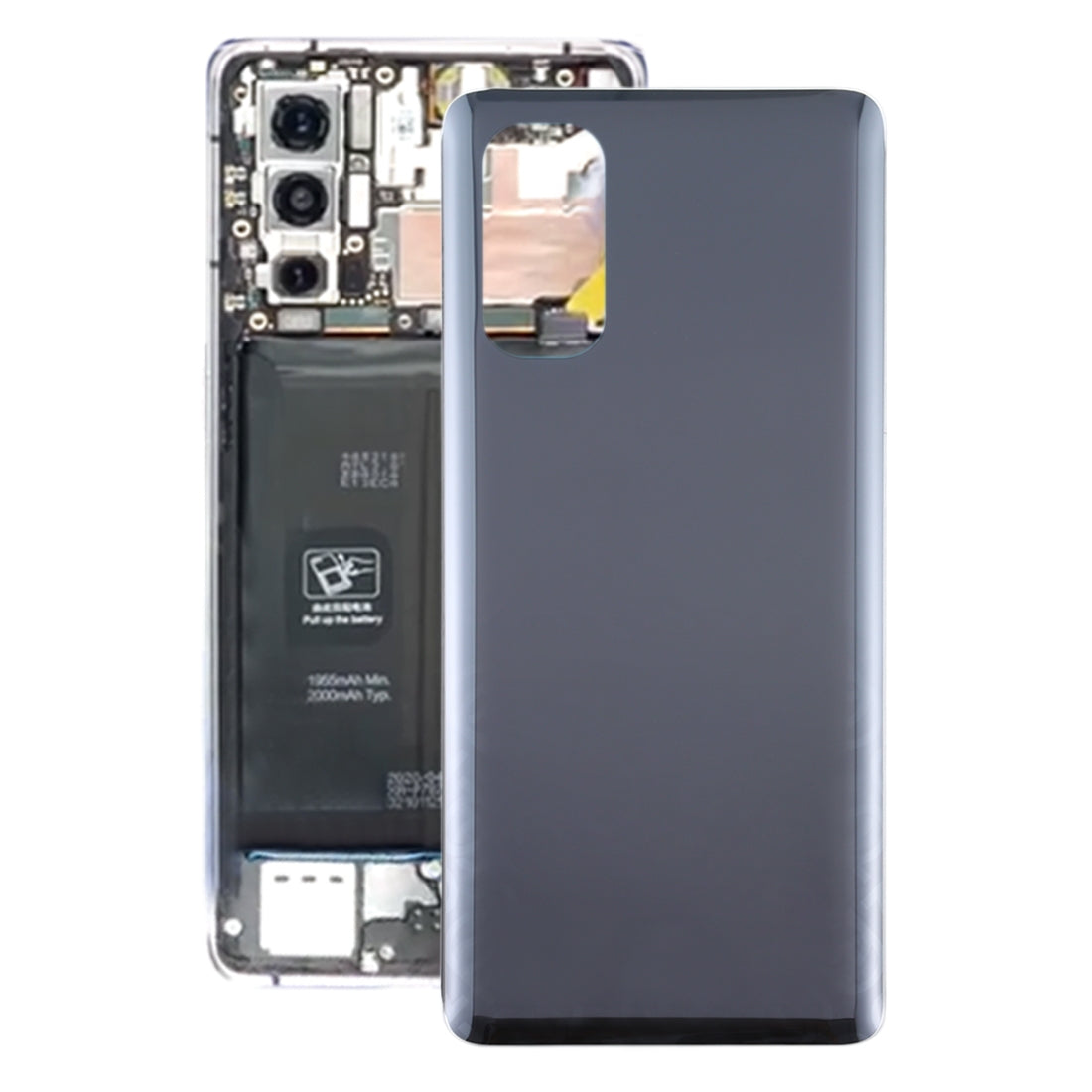 For OPPO Reno4 Pro 5G Battery Back Cover (Black)