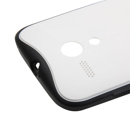 Original Anti-shock Battery Back Cover for Motorola Moto G (White + Black)