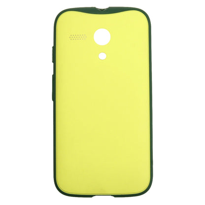 for Motorola Moto G Original Anti-shock Battery Back Cover (Yellow + Dark Green)