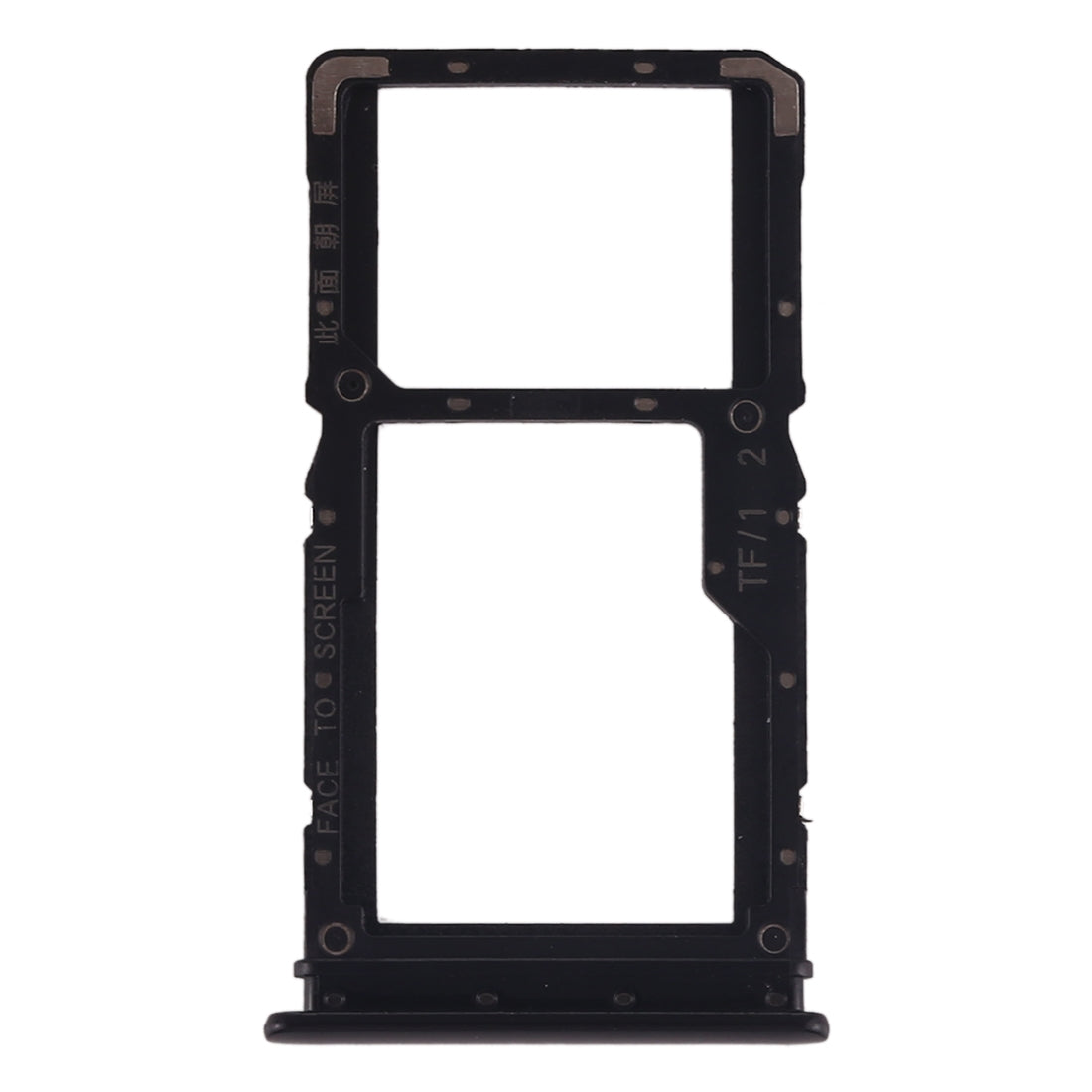 SIM Card Tray + SIM Card Tray / Micro SD Card Tray for Xiaomi Redmi Note 7 / Redmi Note 7 Pro(Black)
