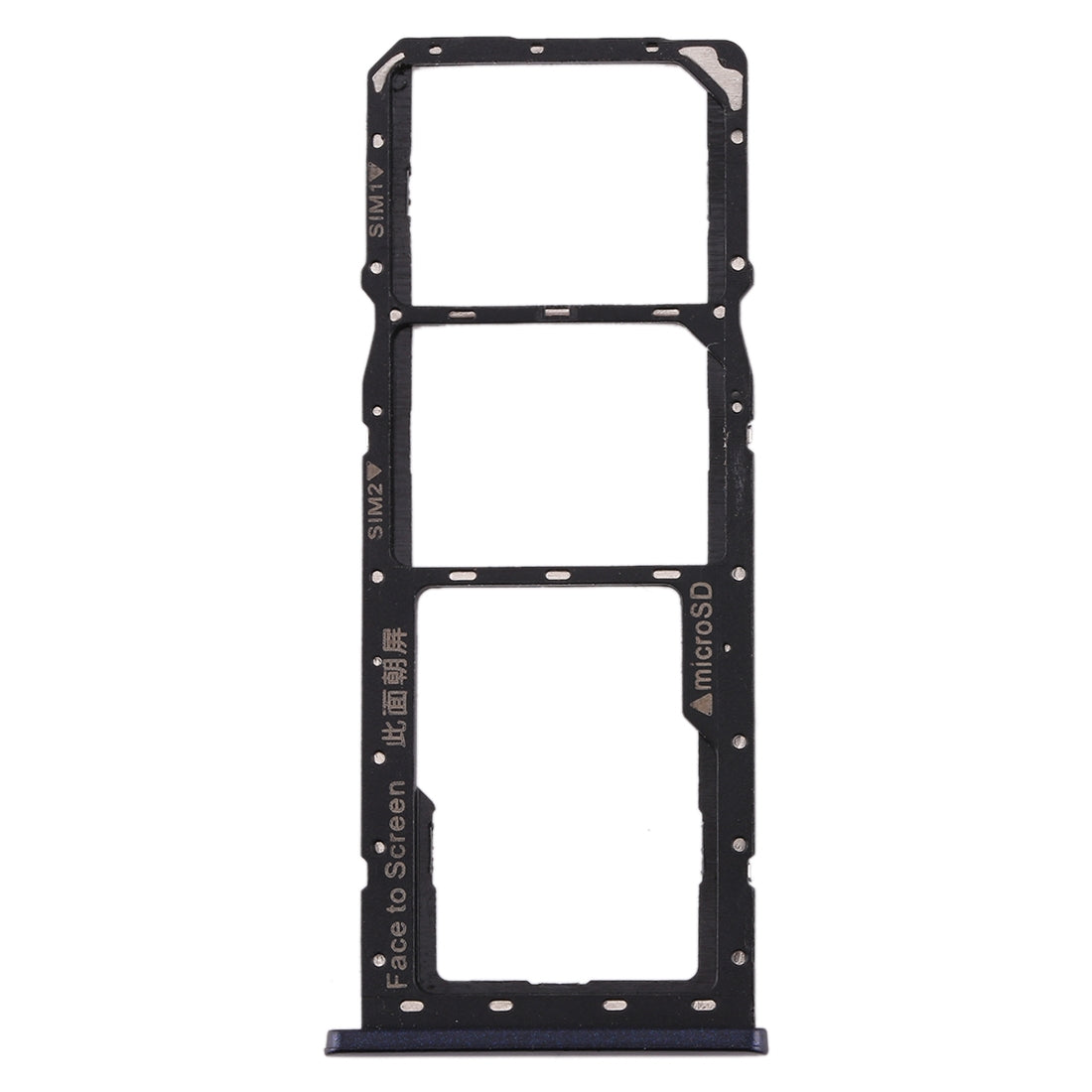 For Realme 2 SIM Card Tray + SIM Card Tray + Micro SD Card Tray (Black)