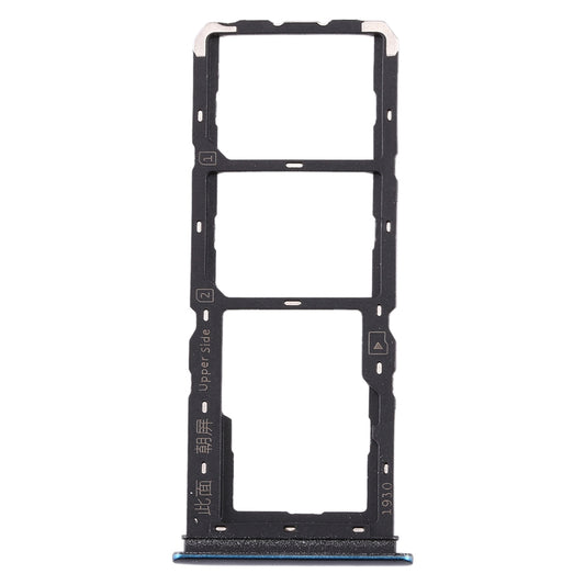 For vivo Y3 SIM Card Tray + SIM Card Tray + Micro SD Card Tray (Dark Blue)