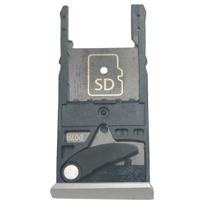SIM Card Tray + Micro SD Card Tray for Motorola Moto X Style / XT1575(Silver)
